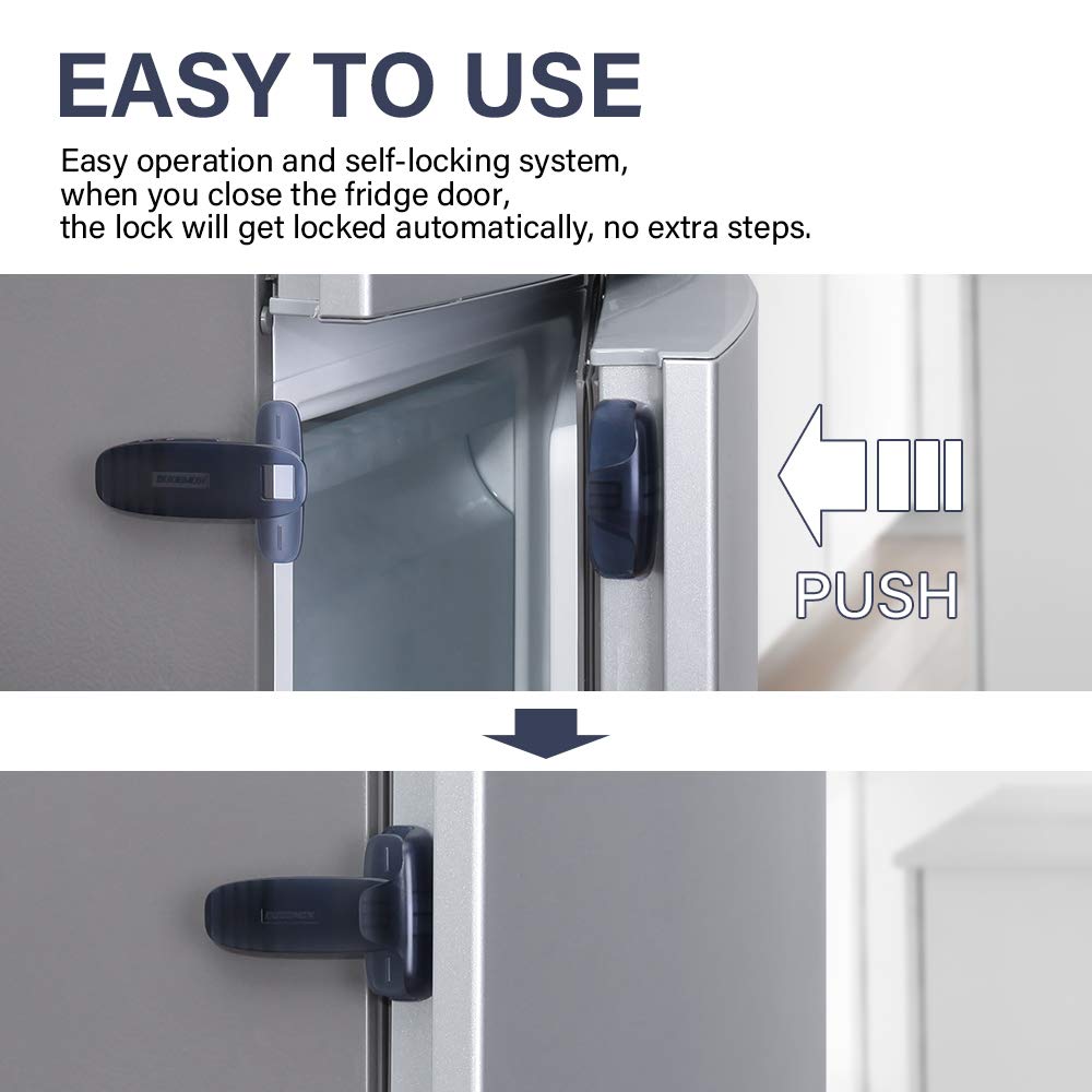 EUDEMON fridge lock shown on a compact fridge for small spaces.