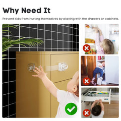 EUDEMON transparent belt lock blends with modern kitchen furniture.