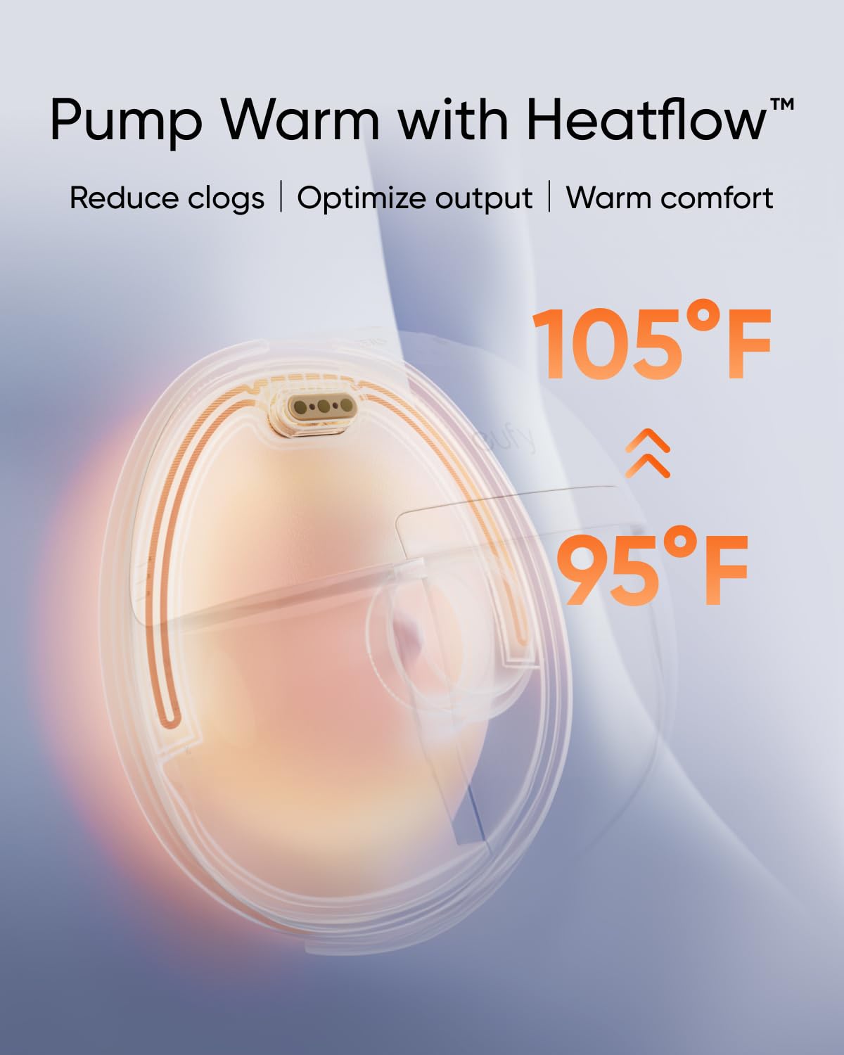 eufy ergonomic flange design supports comfortable pumping everyday