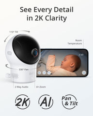 eufy Security Baby Monitor 2K night vision enabling quiet nighttime checks