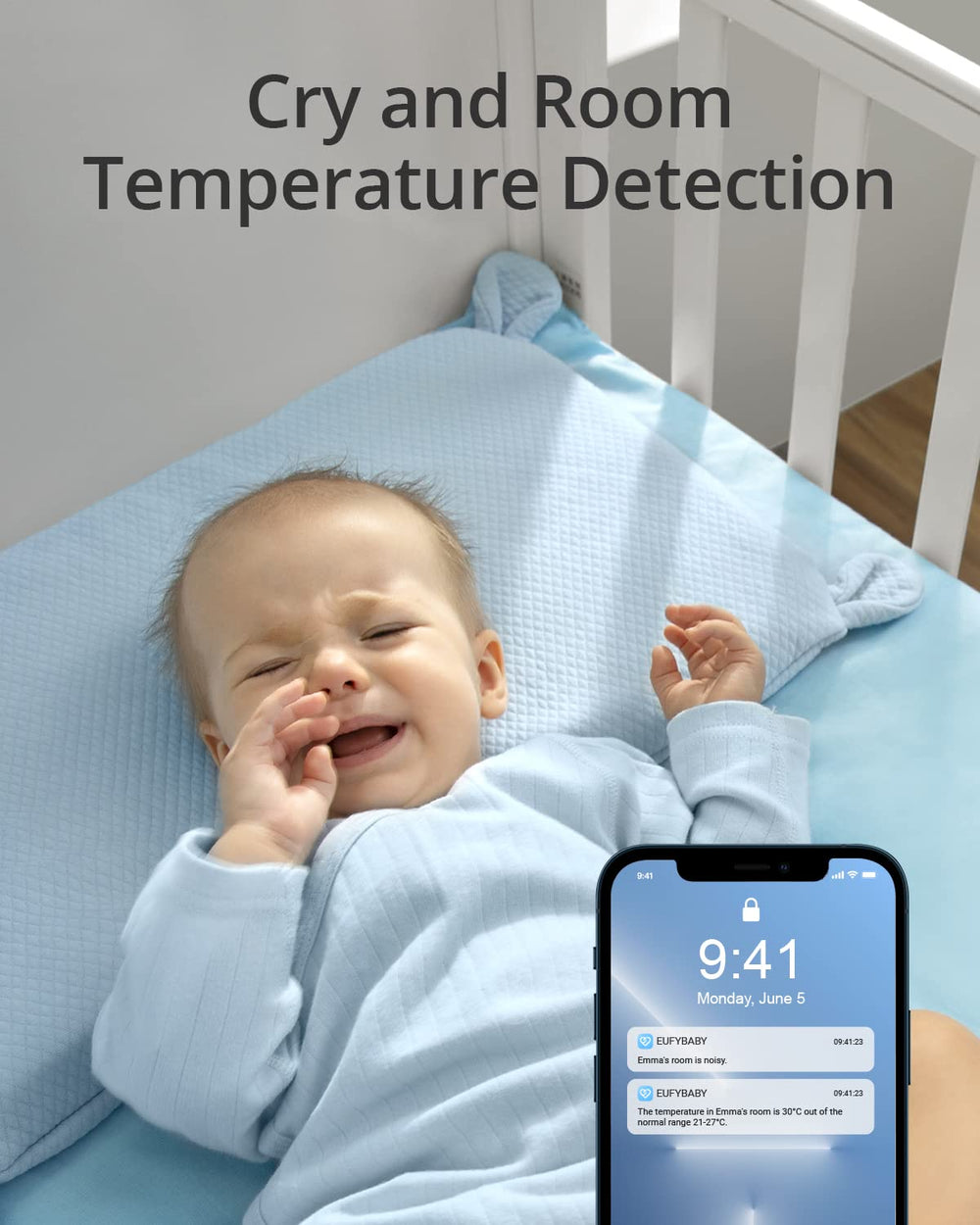 eufy Security Baby Monitor app supports real-time conversations and remote viewing