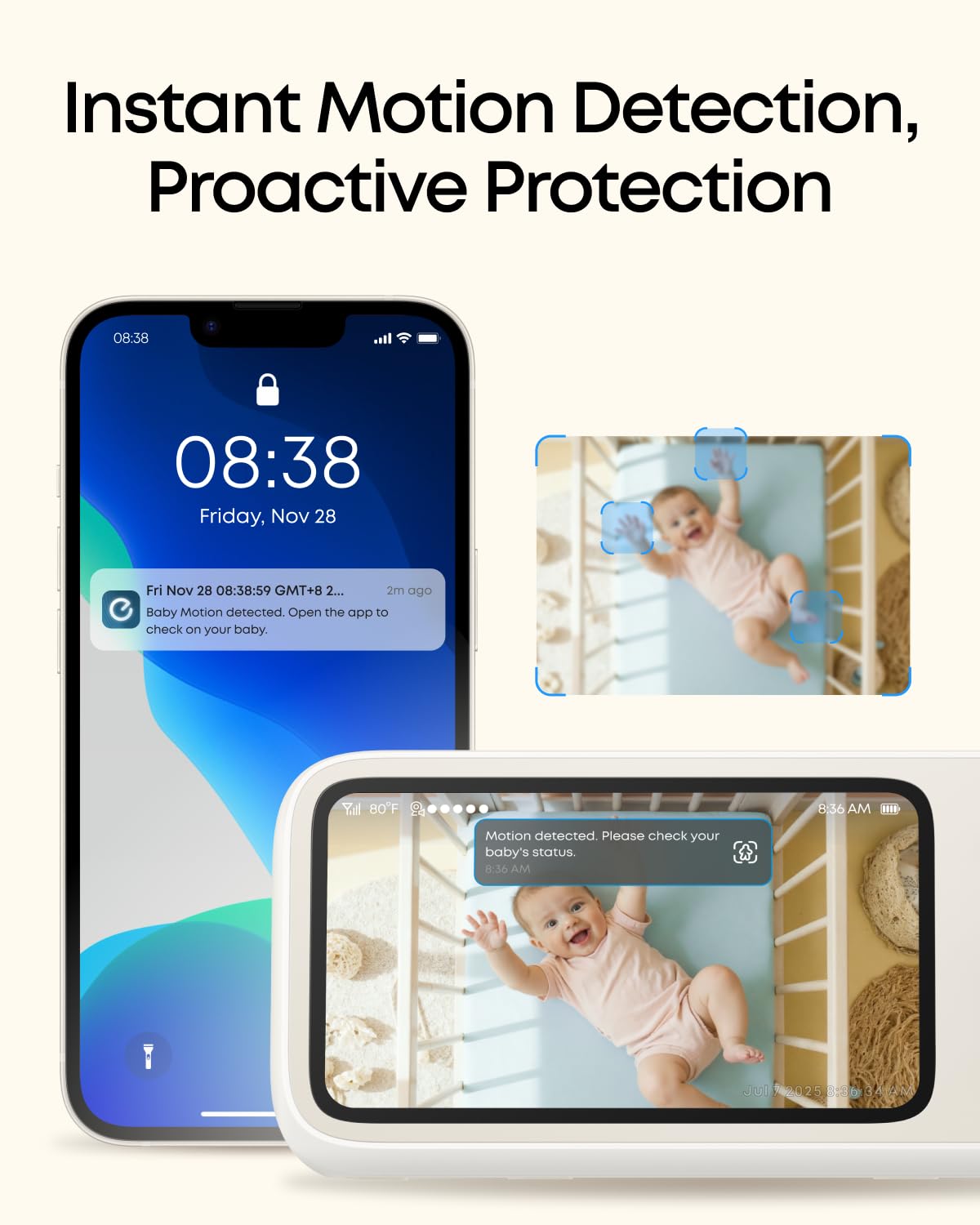 eufy Security Baby Monitor C10 12-hour battery for overnight monitoring