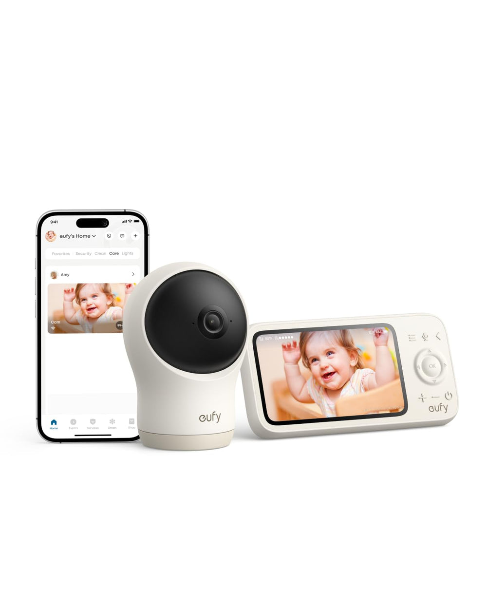 eufy Security Baby Monitor C10 2K camera captures crisp nursery visuals day and night