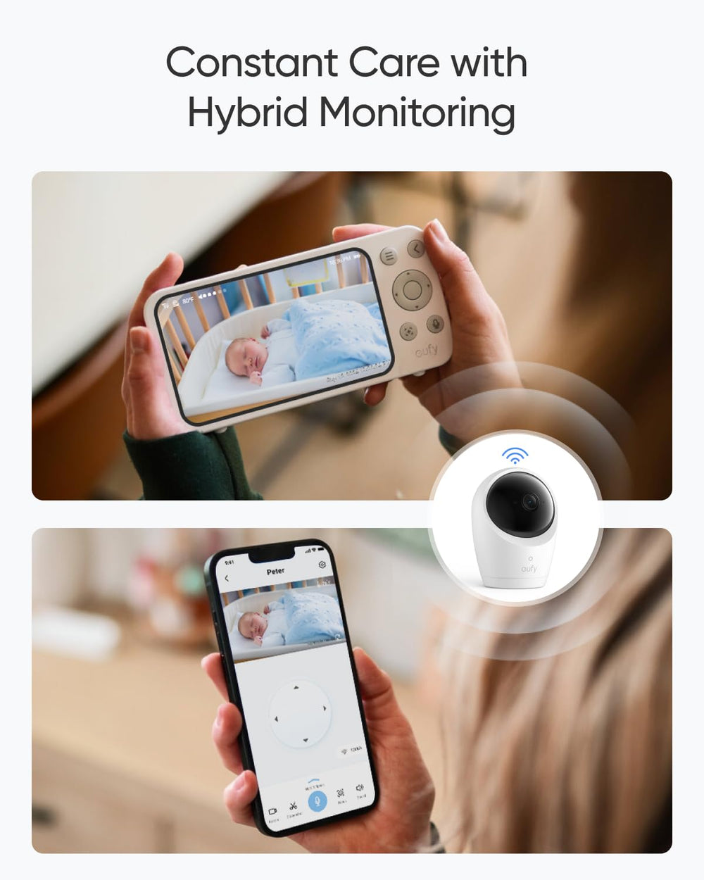 eufy Security Baby Monitor E20 5 inch display for easy at a glance viewing