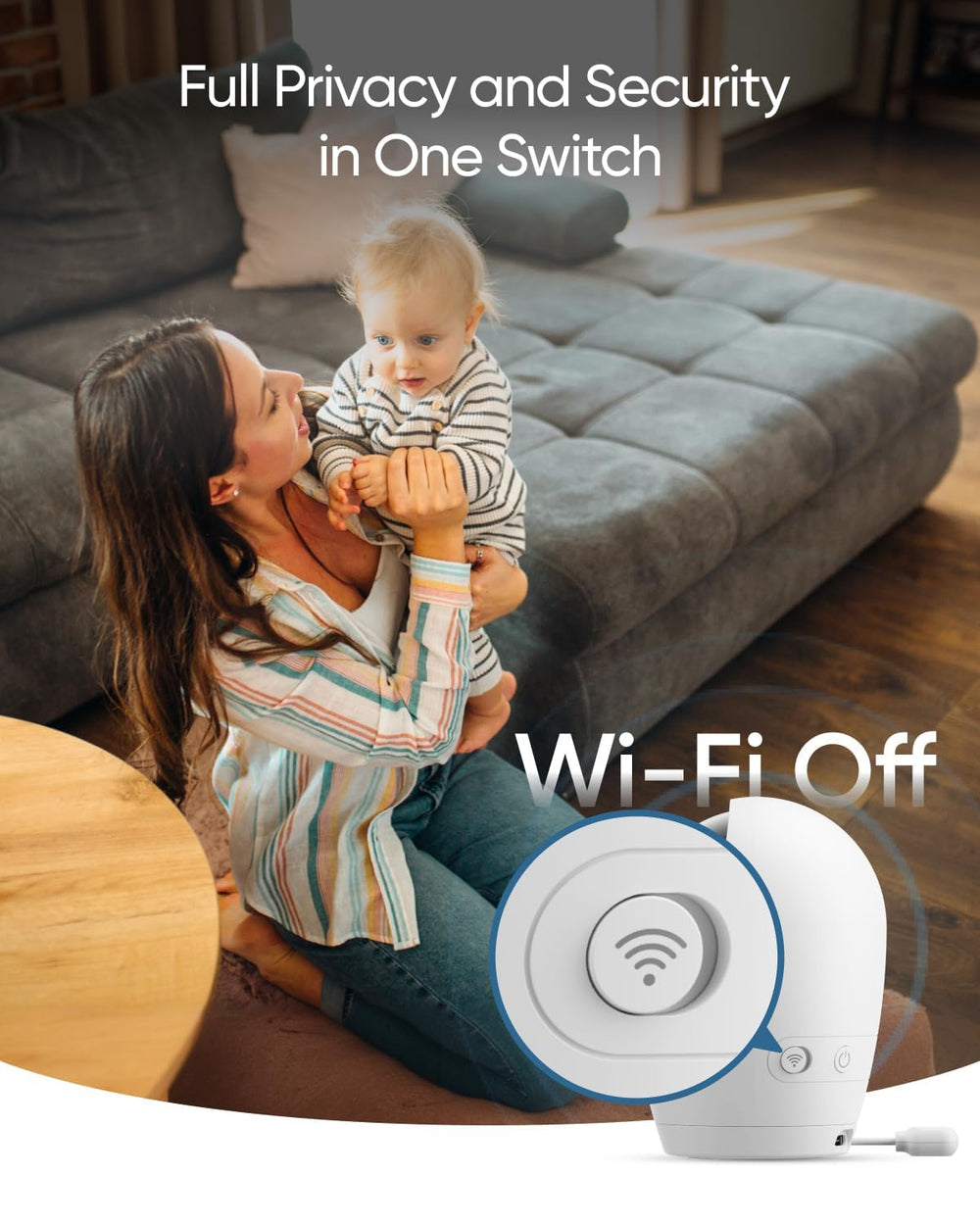 eufy Security Baby Monitor E20 local storage with encryption protects clips and privacy