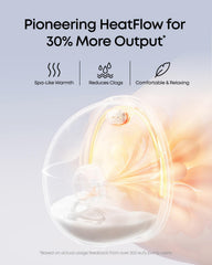 eufy Security E20 heatflow warming feature for comfortable pumping.