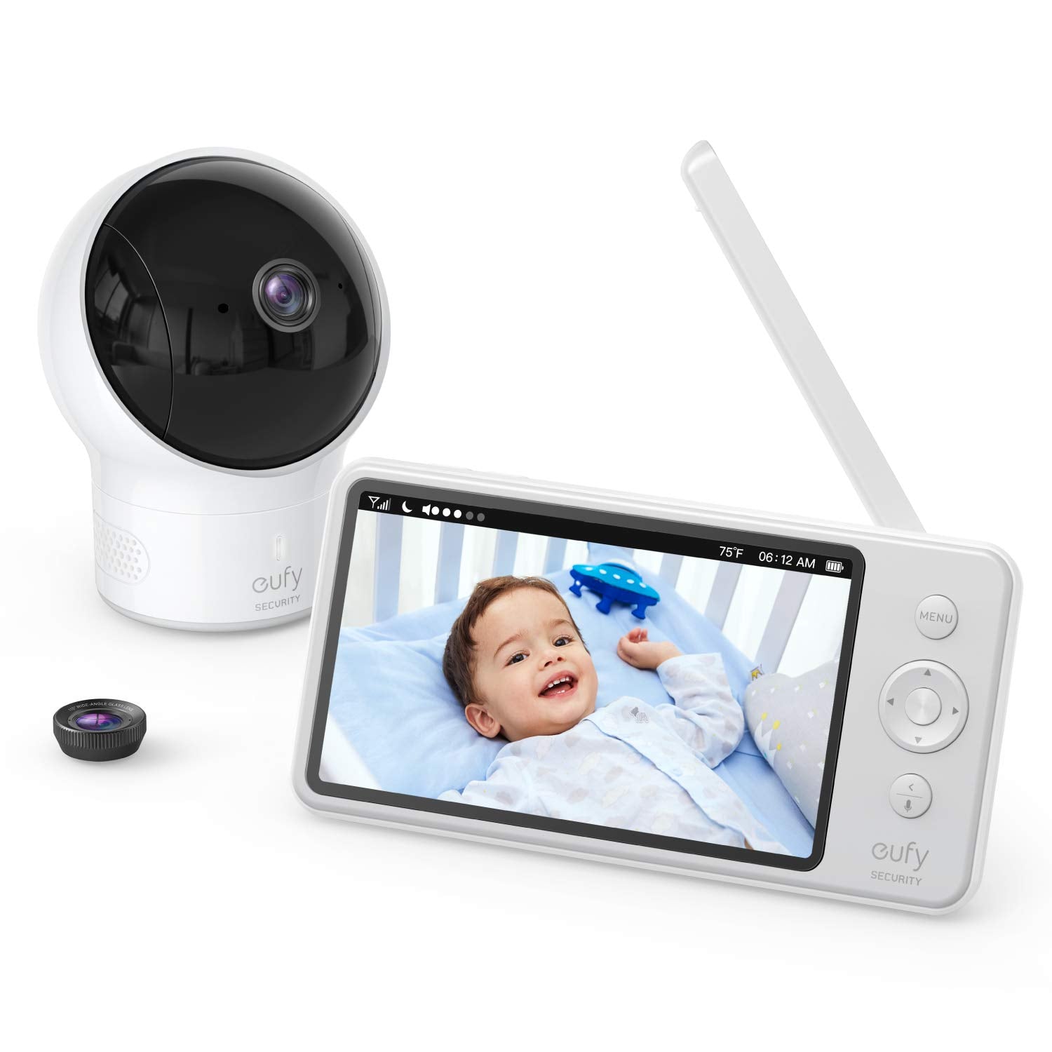 eufy SpaceView E110 display with 720p video for clear monitoring