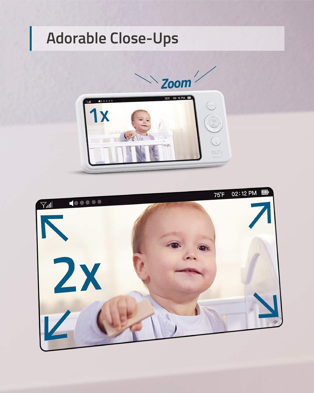 eufy SpaceView Pro 5200mAh battery supports long monitoring sessions.