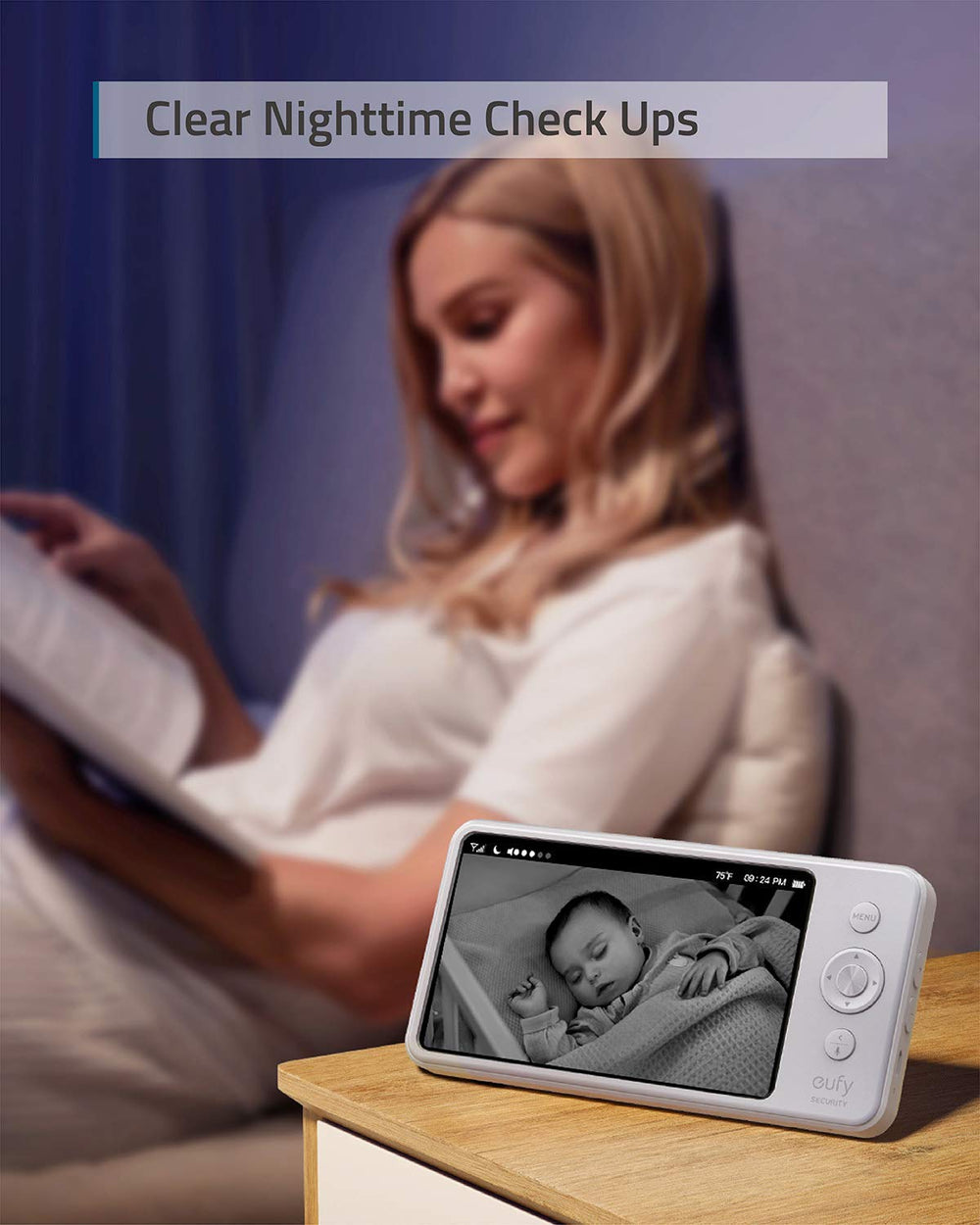 eufy SpaceView Pro large display for effortless monitoring at a glance.