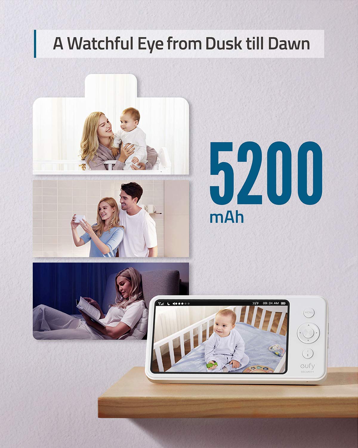 eufy SpaceView Pro night vision keeps the nursery visible in darkness.