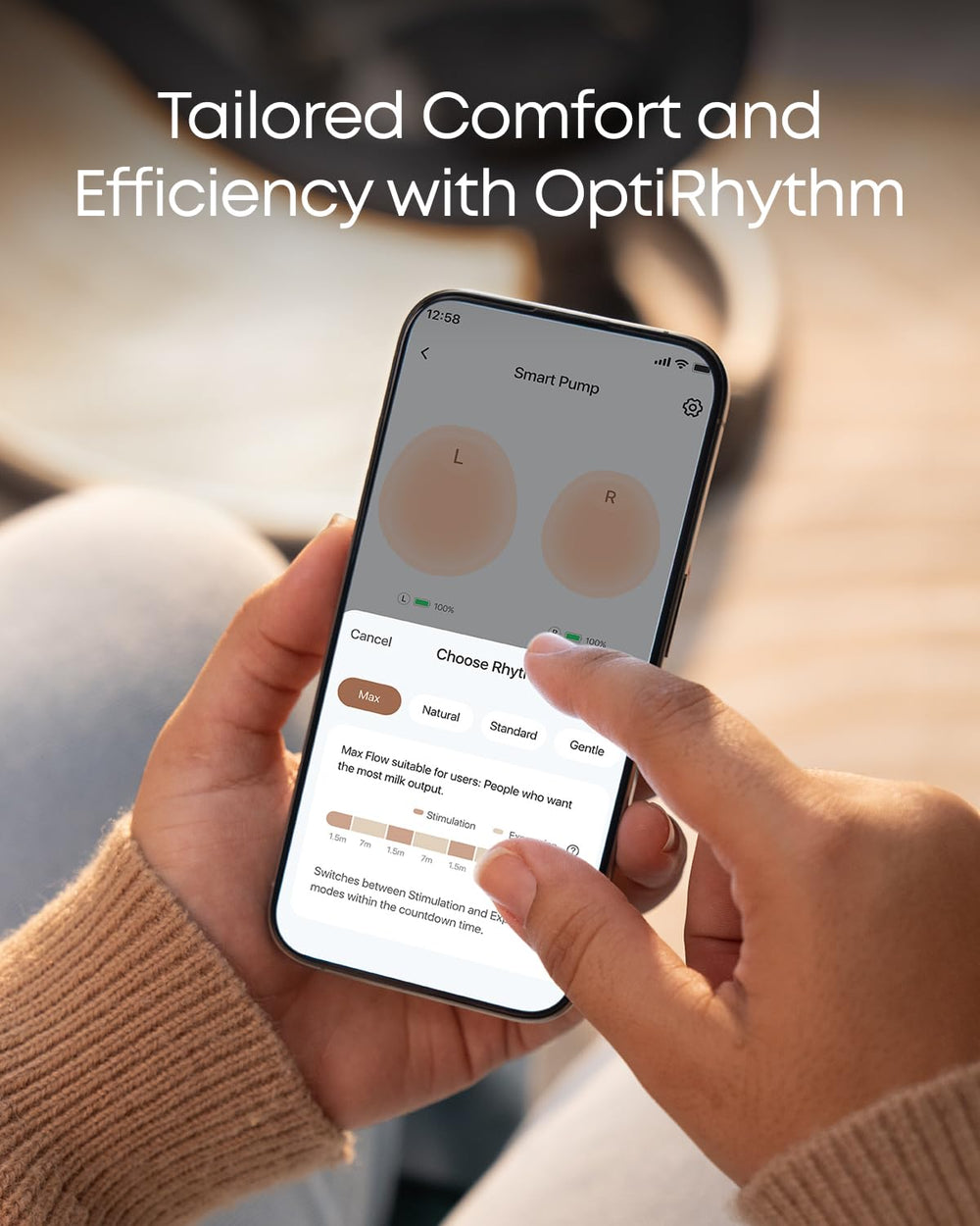 eufy Security Wearable S1 hospital-grade suction up to 300 mmHg supports efficient milk flow.