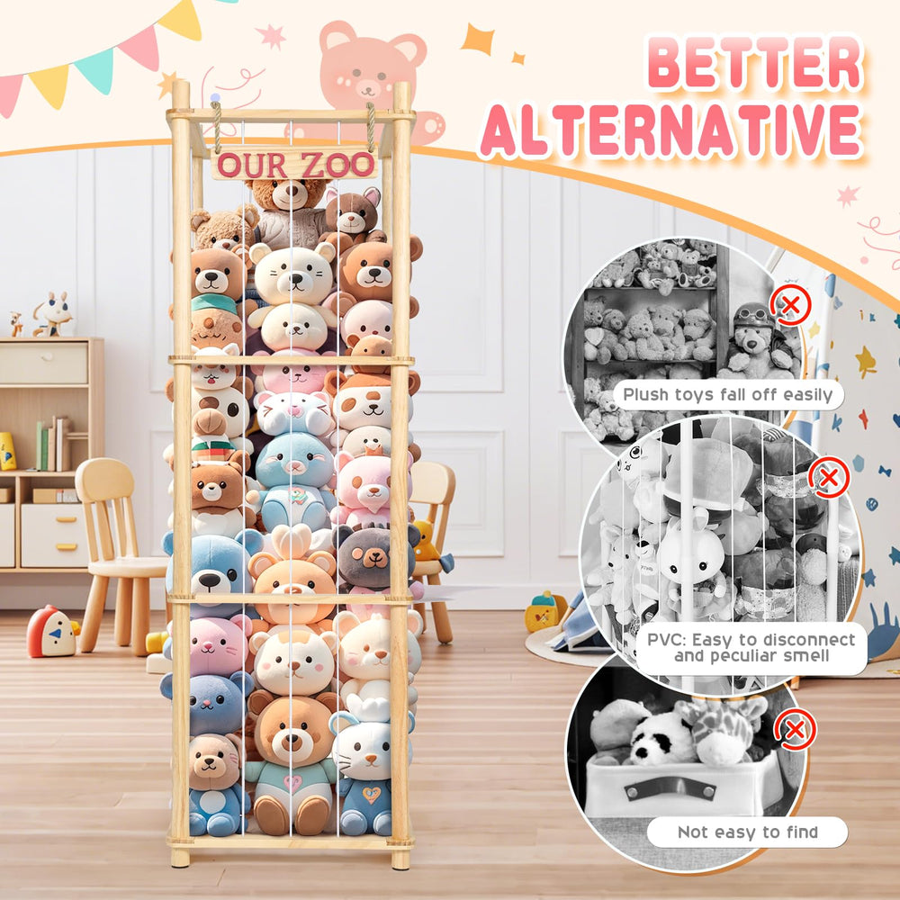 EULXSUD wooden storage in nursery blends with decor and stores plushes