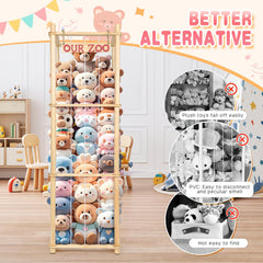 EULXSUD wooden storage in nursery blends with decor and stores plushes