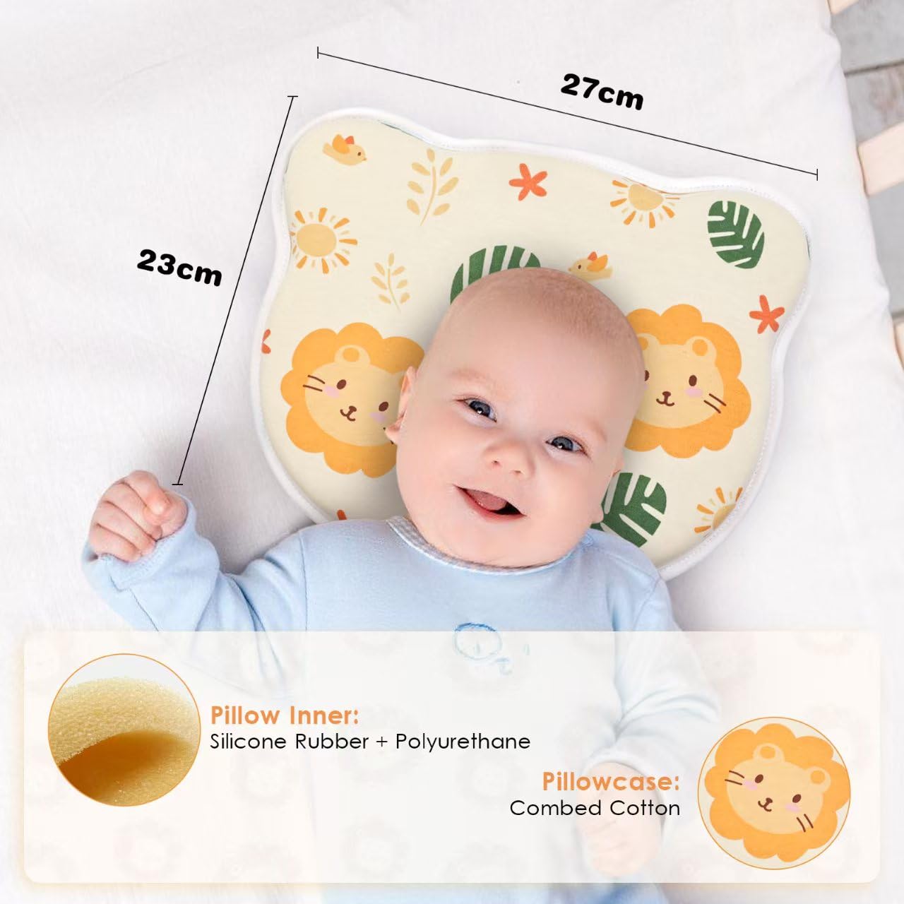 Eureka Baby memory foam pillow compact design ideal for crib use