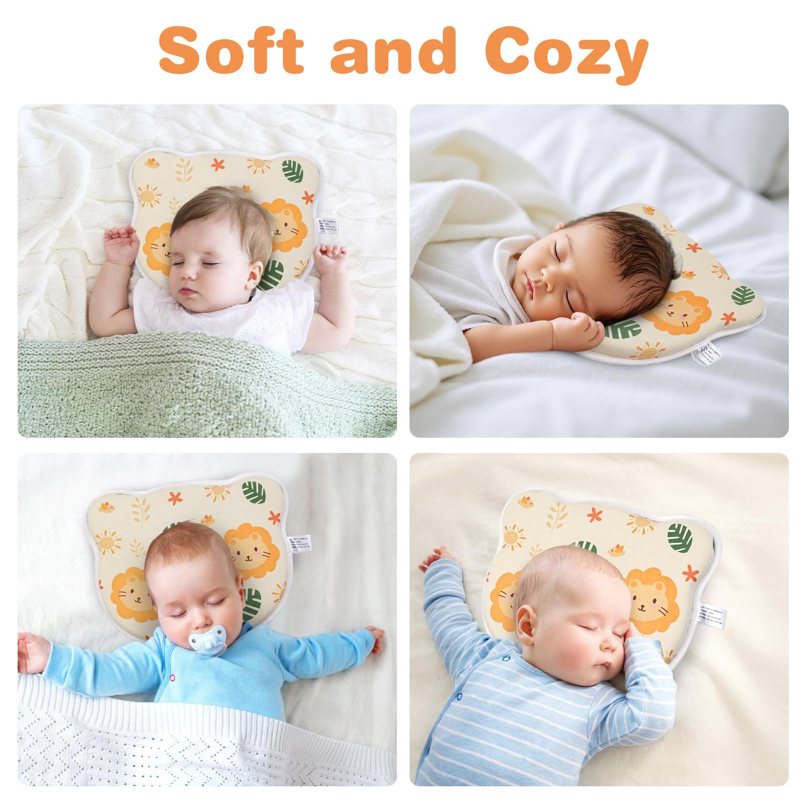 Eureka Baby memory foam pillow easy-clean feature with machine-washable cover