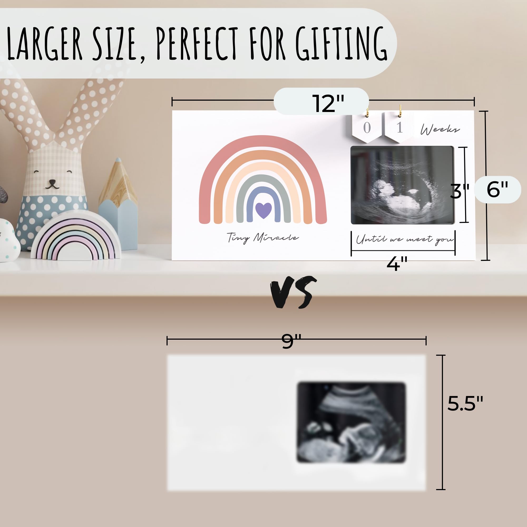 EURSET gender reveal rainbow frame for joyous reveal