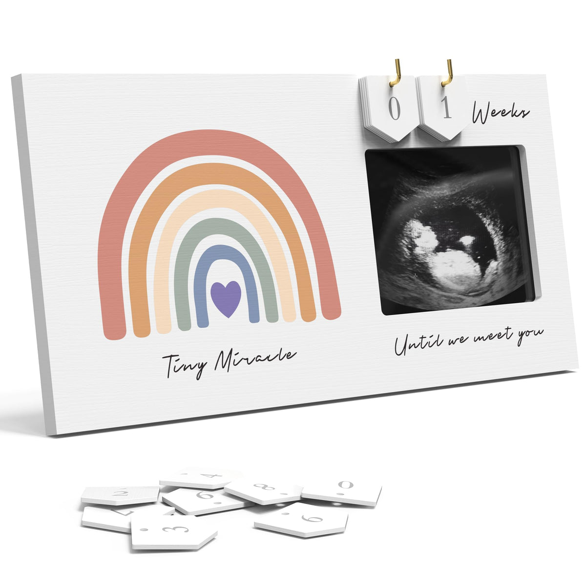 EURSET Rainbow Baby Frame with boho design for nursery decor and keepsakes