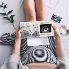 EURSET ultrasound photo frame 4x3 with MDF and glass protects memories beautifully