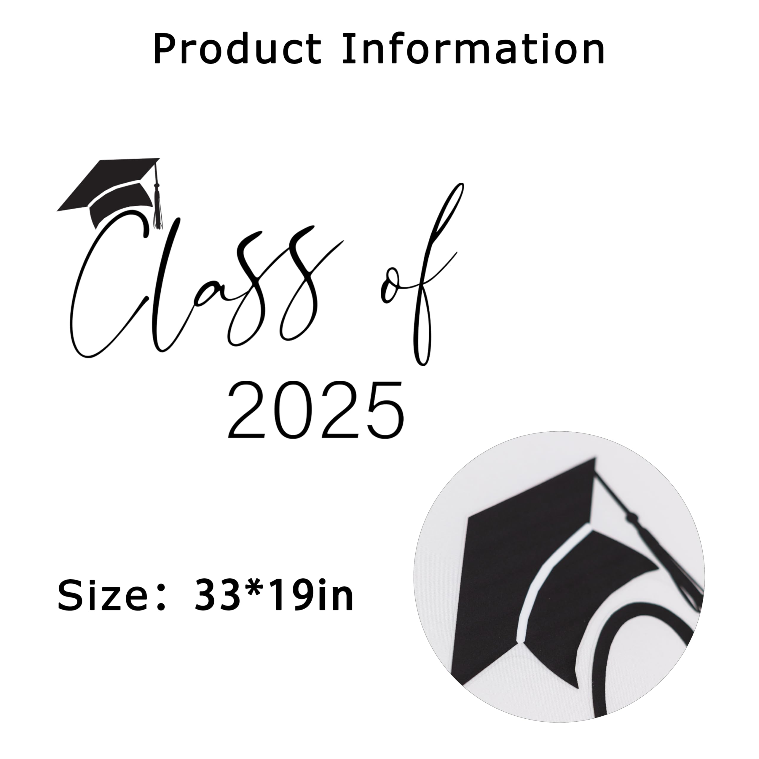 Eurteka Class of 2025 banner prop for versatile party styling