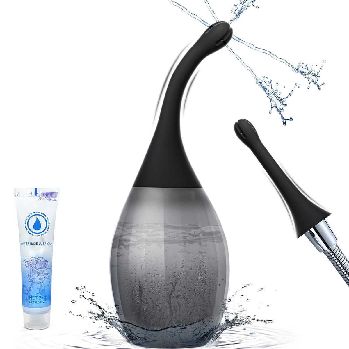 Euwvdy Enema with bendable nozzle for customizable angles and comfort.