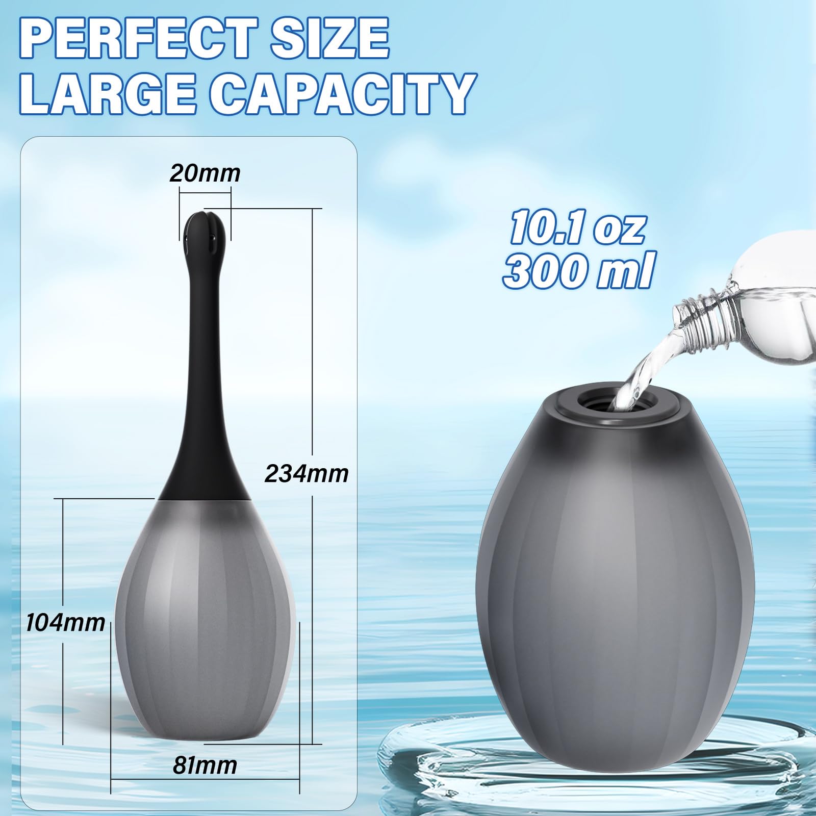Euwvdy silicone body-safe material offers skin-friendly use.