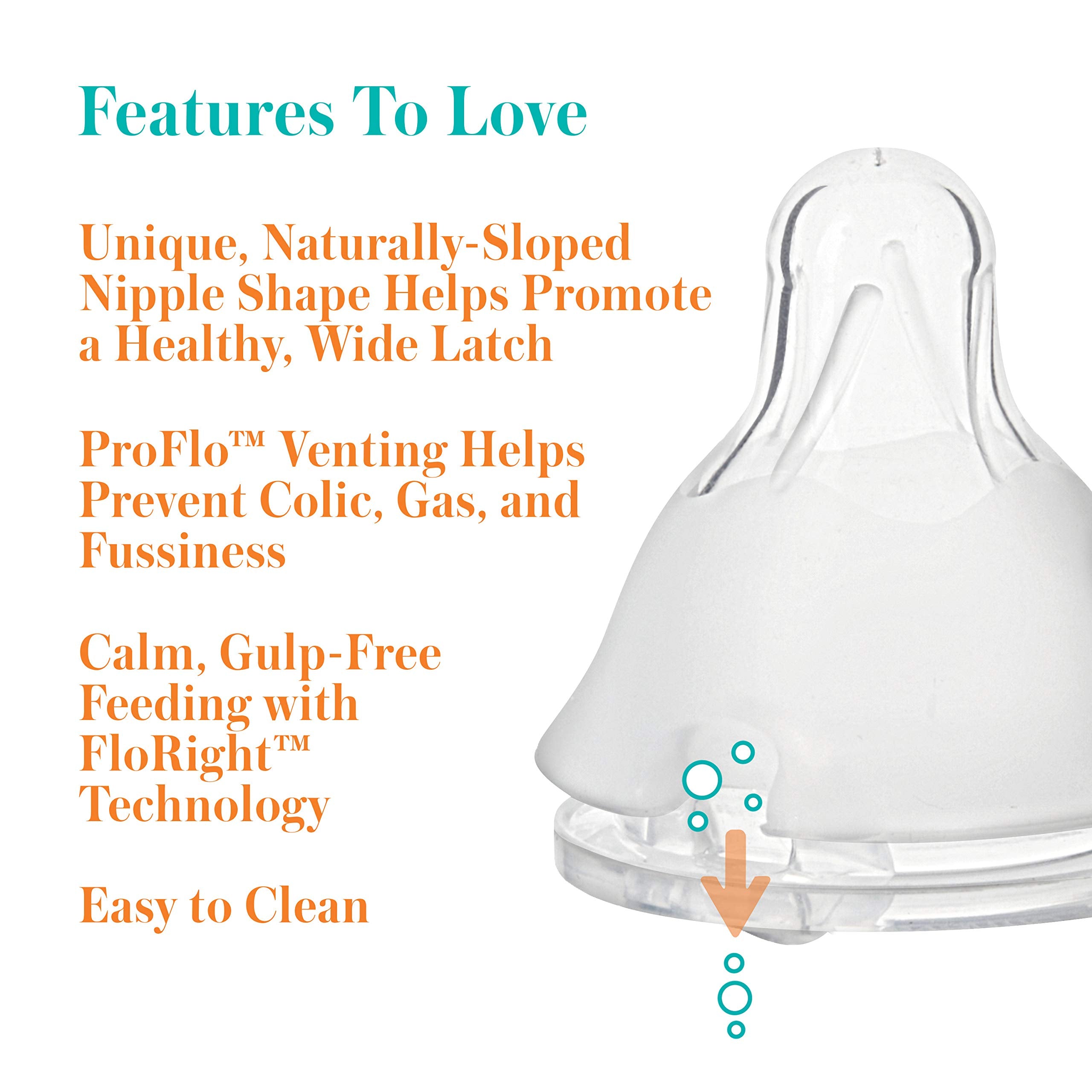 Evenflo Balance Plus 3-piece design for quick assembly and cleaning