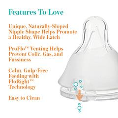 Evenflo Balance Plus 3-piece design for quick assembly and cleaning