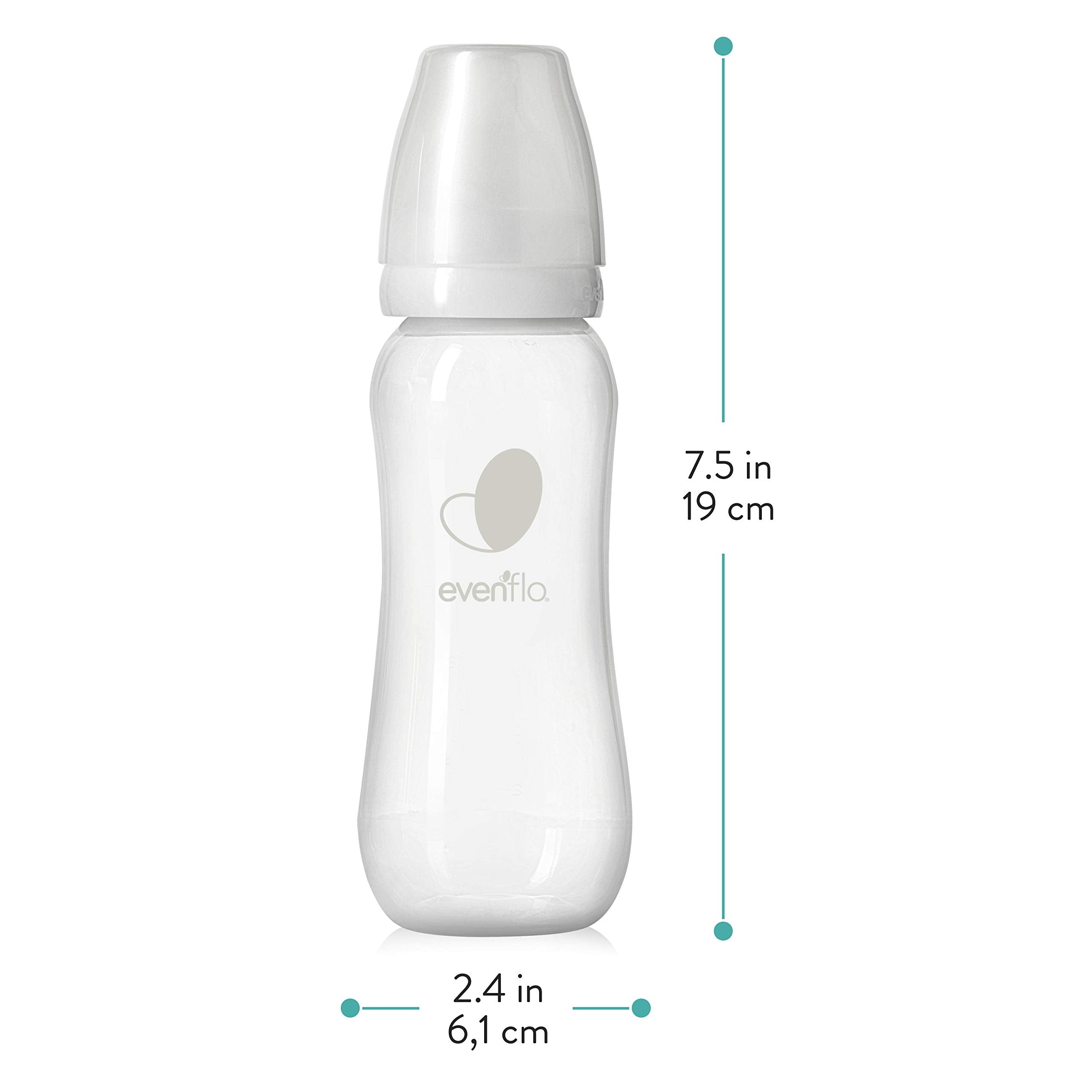Baby drinking from Evenflo Balance Plus bottle
