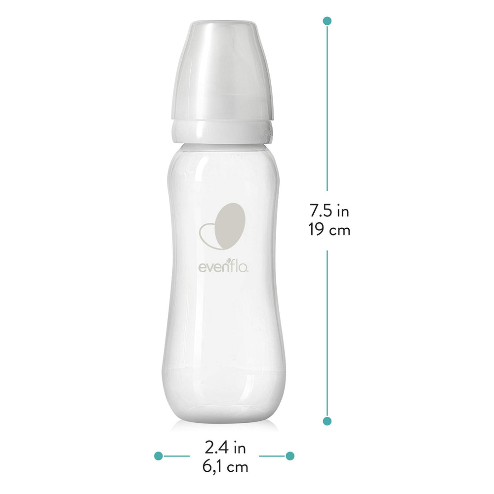 Baby drinking from Evenflo Balance Plus bottle