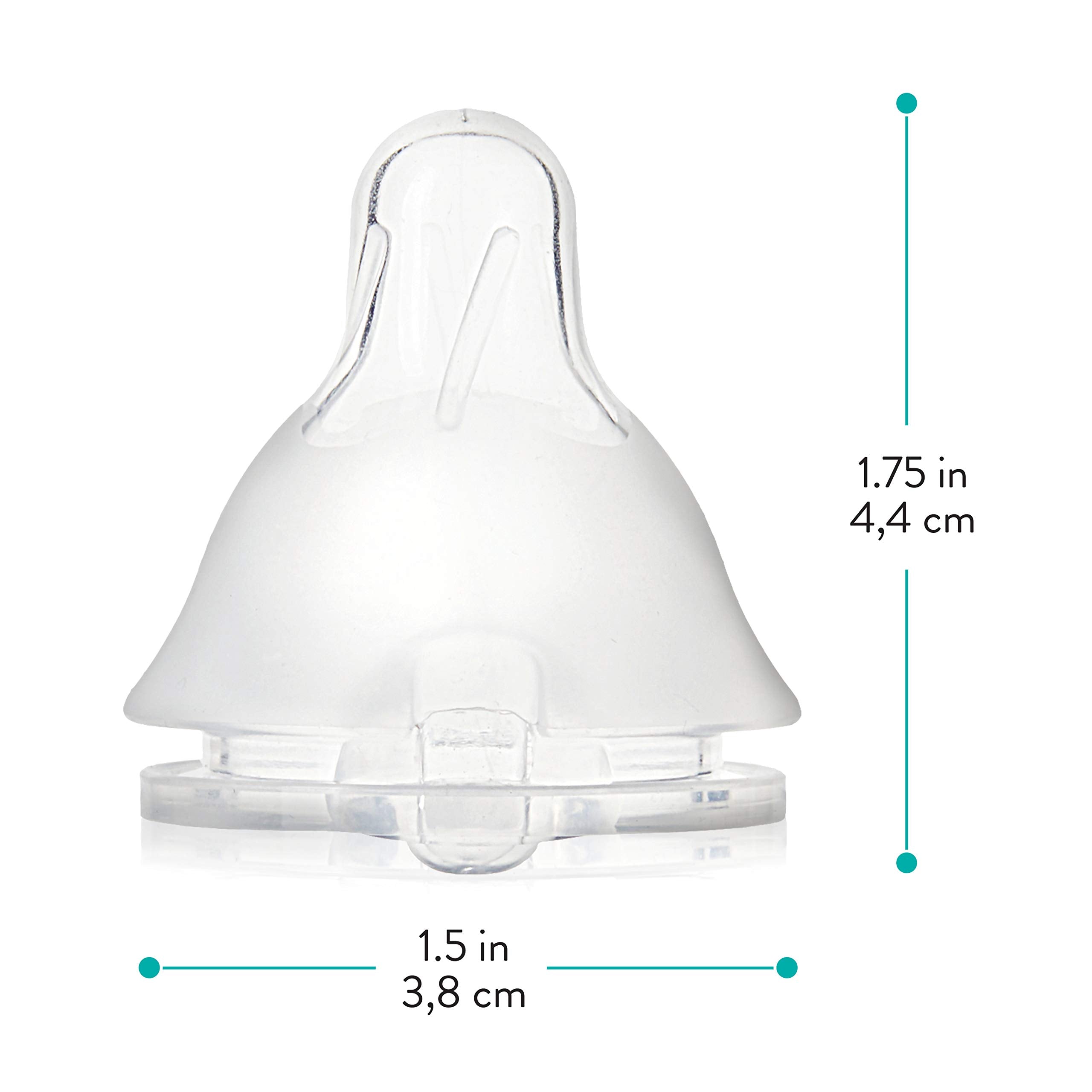 Evenflo Balance Plus 100% soft silicone nipple, BPA-free and phthalate-free