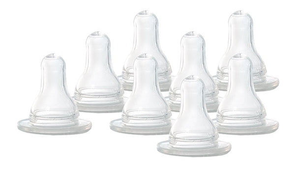 Evenflo Classic Fast Flow silicone nipples for baby bottles promote smooth feeding flow.