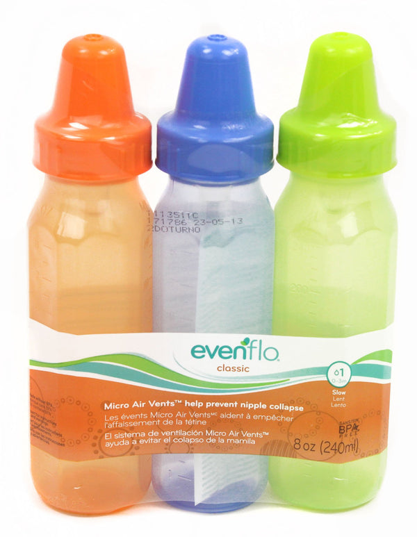 Evenflo Classic Nurser 8 oz bottle with slow-flow nipple for newborn feeding