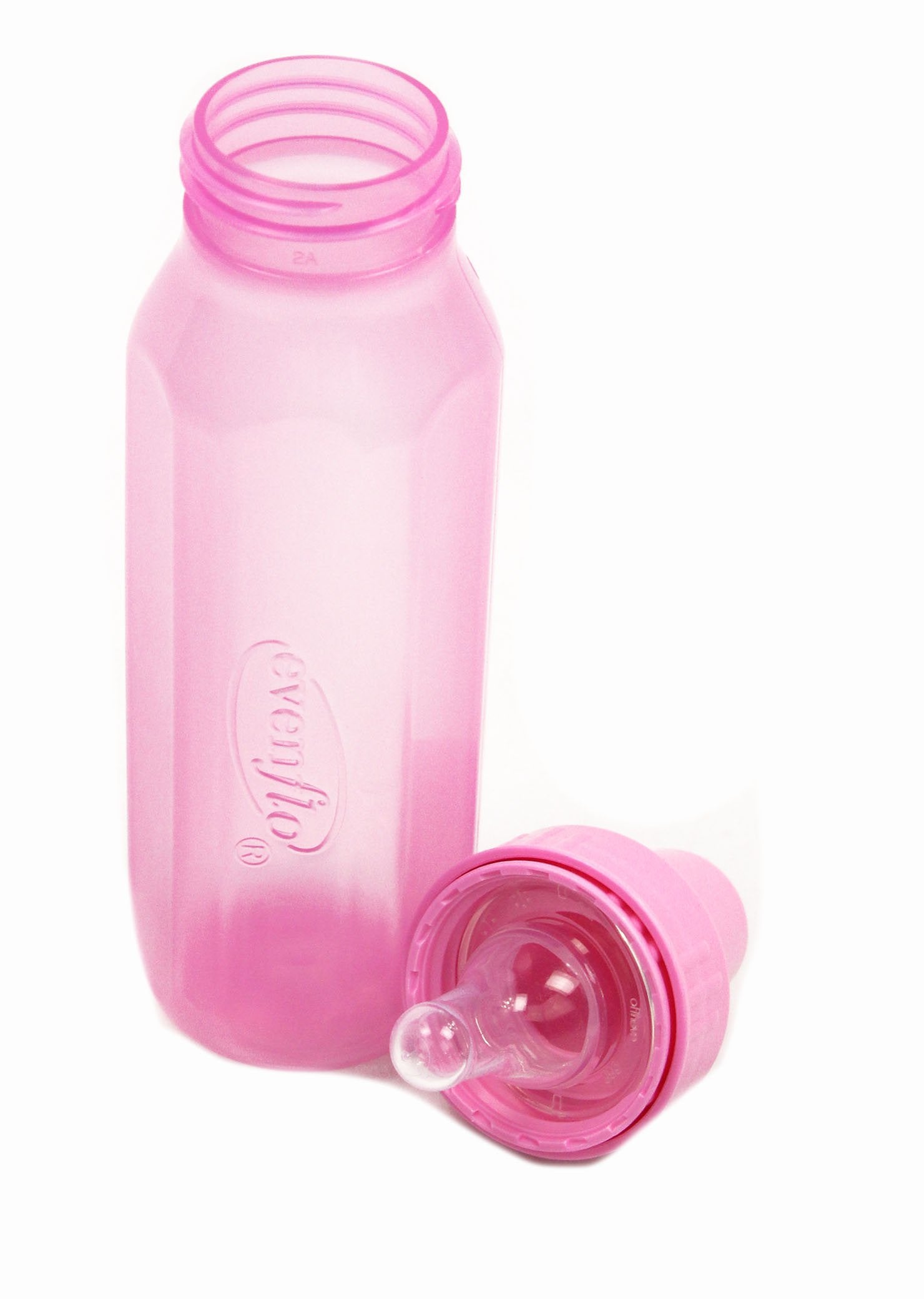 Clear measurement markings on Evenflo Nurser bottle for accuracy
