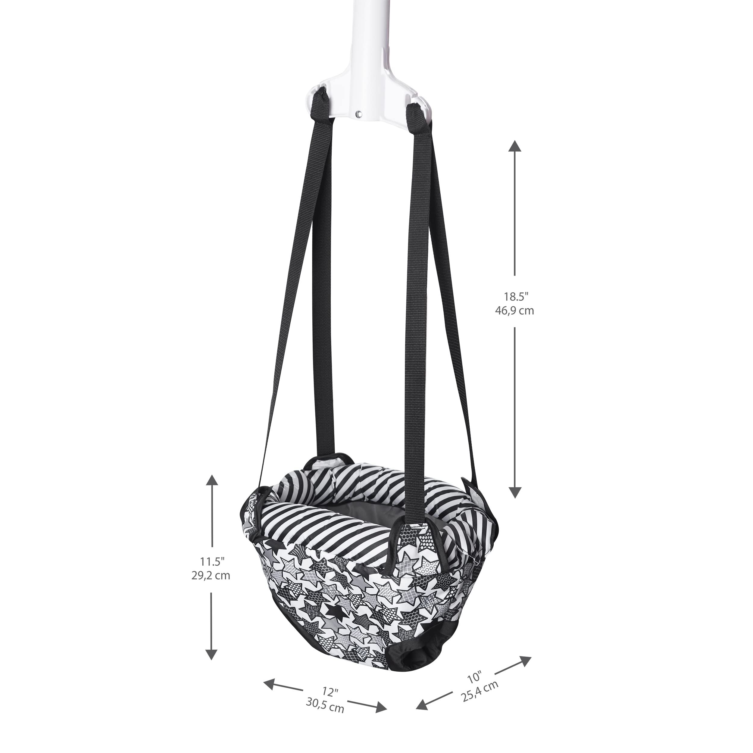 Compact design makes Roo Door Jumper travel-friendly for vacations and trips.