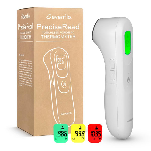 Evenflo PreciseRead forehead thermometer for quick non-contact readings