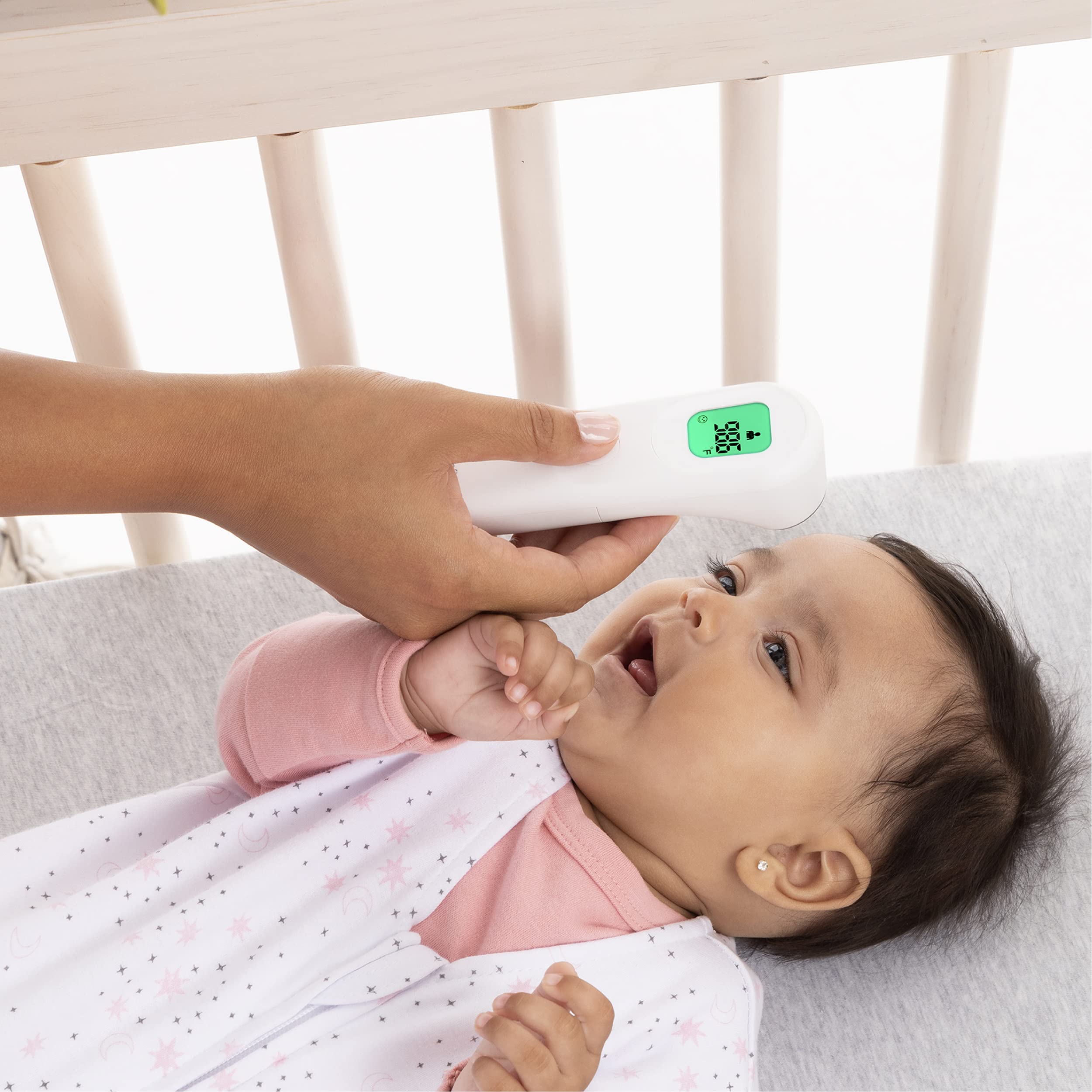 Evenflo PreciseRead proximity sensor enabling fast readings from a safe distance