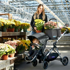 Evenflo Stroller Market Basket Gray Sky removable tote for versatile travel use.