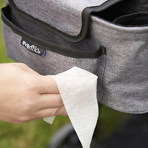 Evenflo compact storage helps keep gear organized during family trips.