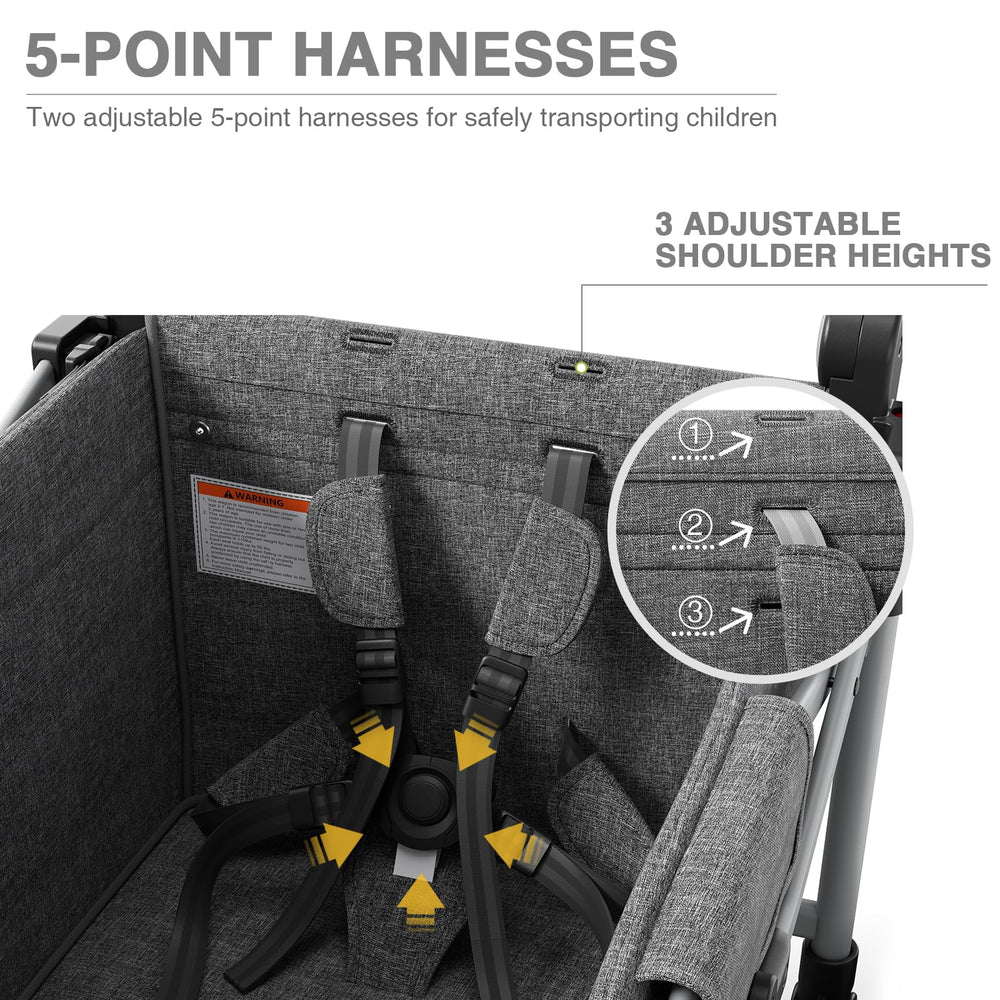 Ever Advanced wagon 12 inch rear wheels, smooth ride on various terrains