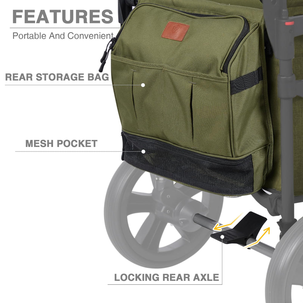 Ever Advanced foldable wagon 5-point harness for secure seating.