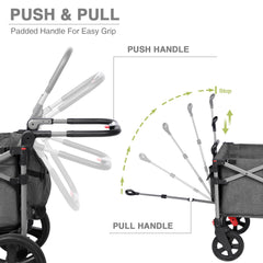 Ever Advanced wagon with 5 point harness, ensuring child safety during outings