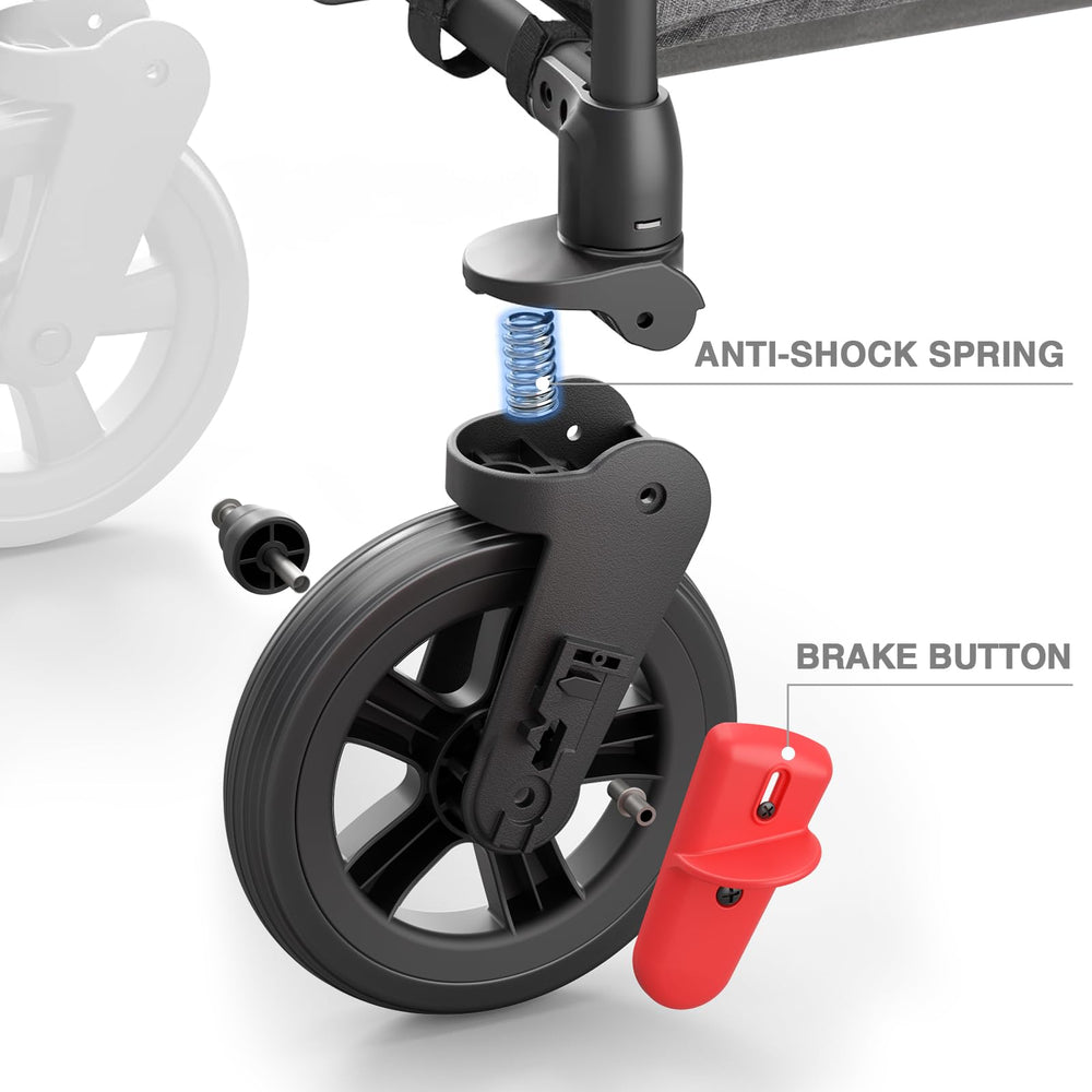 Ever Advanced foldable wagon removable canopy offering shade during outings.