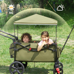 Ever Advanced foldable wagon open for quick park trips with kids.