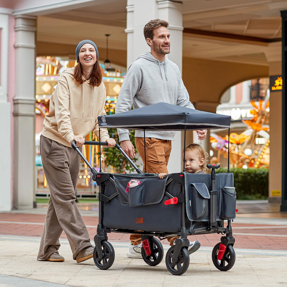 Ever Advanced Ultra-Compact Wagon four all-terrain wheels roll smoothly on any surface.