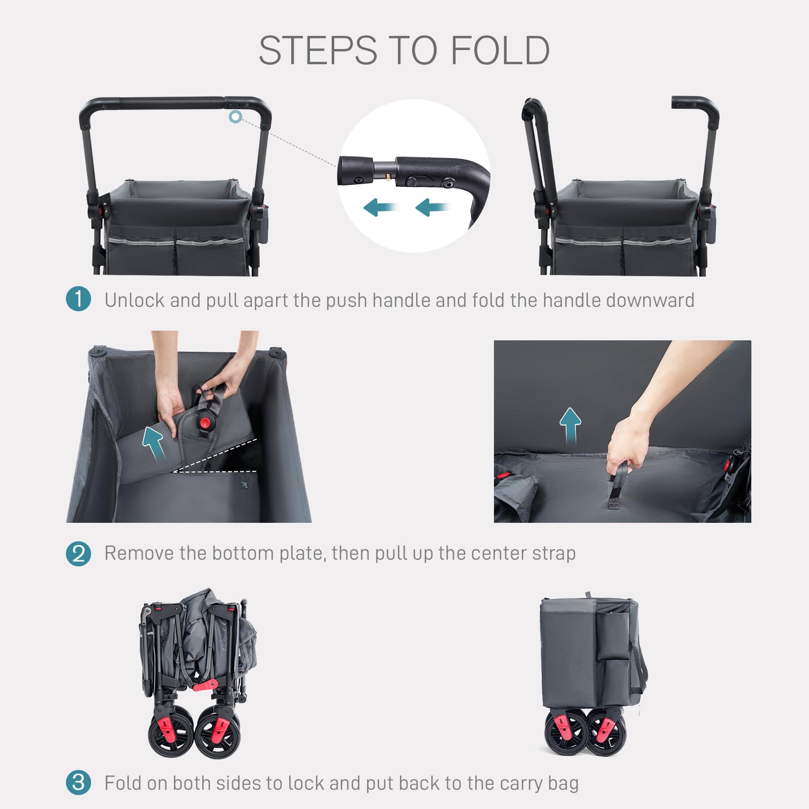 Ever Advanced Ultra-Compact Wagon anti-shock system cushions bumps on uneven terrain.