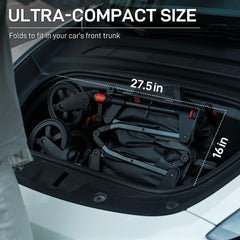 Ever Advanced Ultra-Compact Wagon push handle adjustable for different heights.