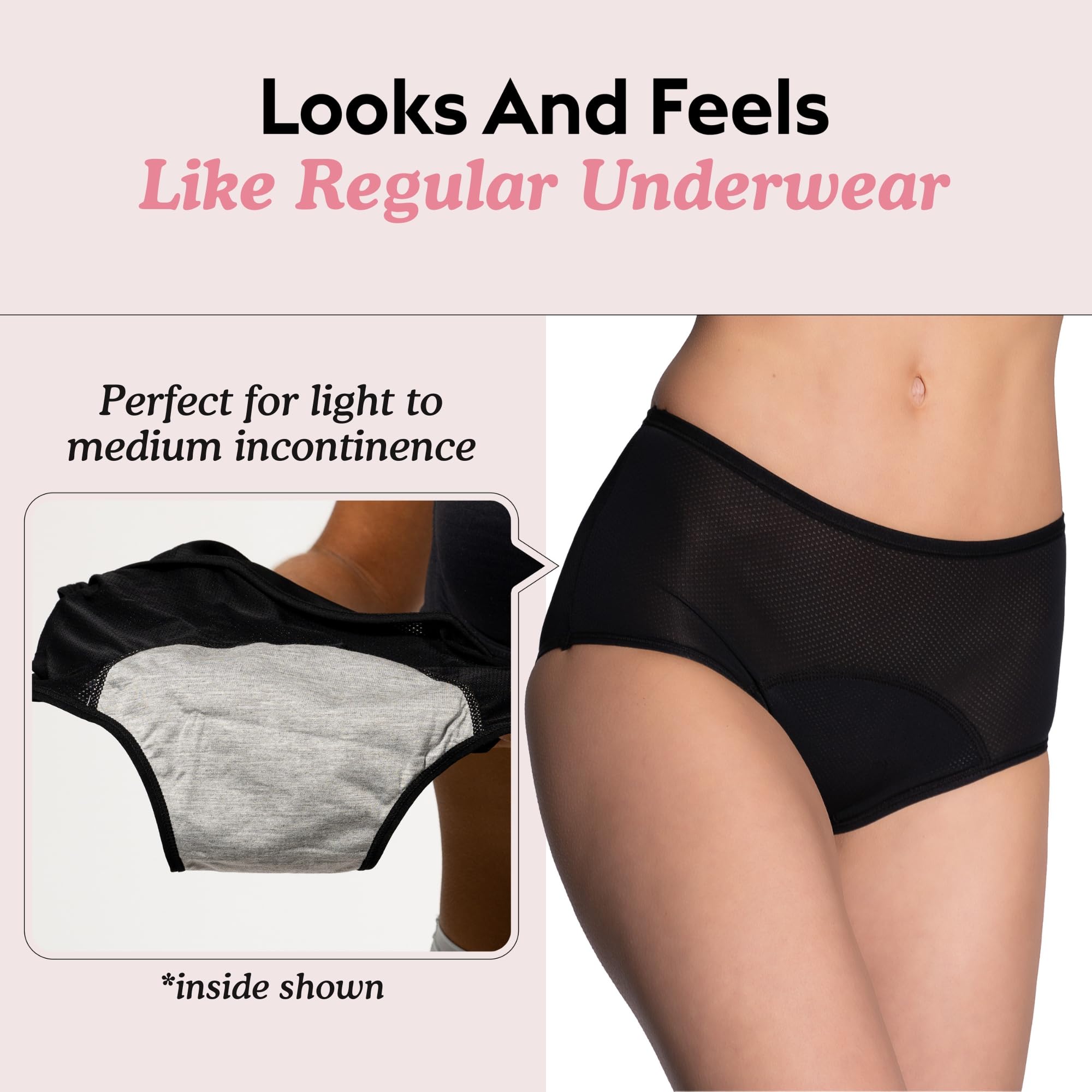 Everdries 100% leakproof absorbent brief ideal for light to medium leaks.
