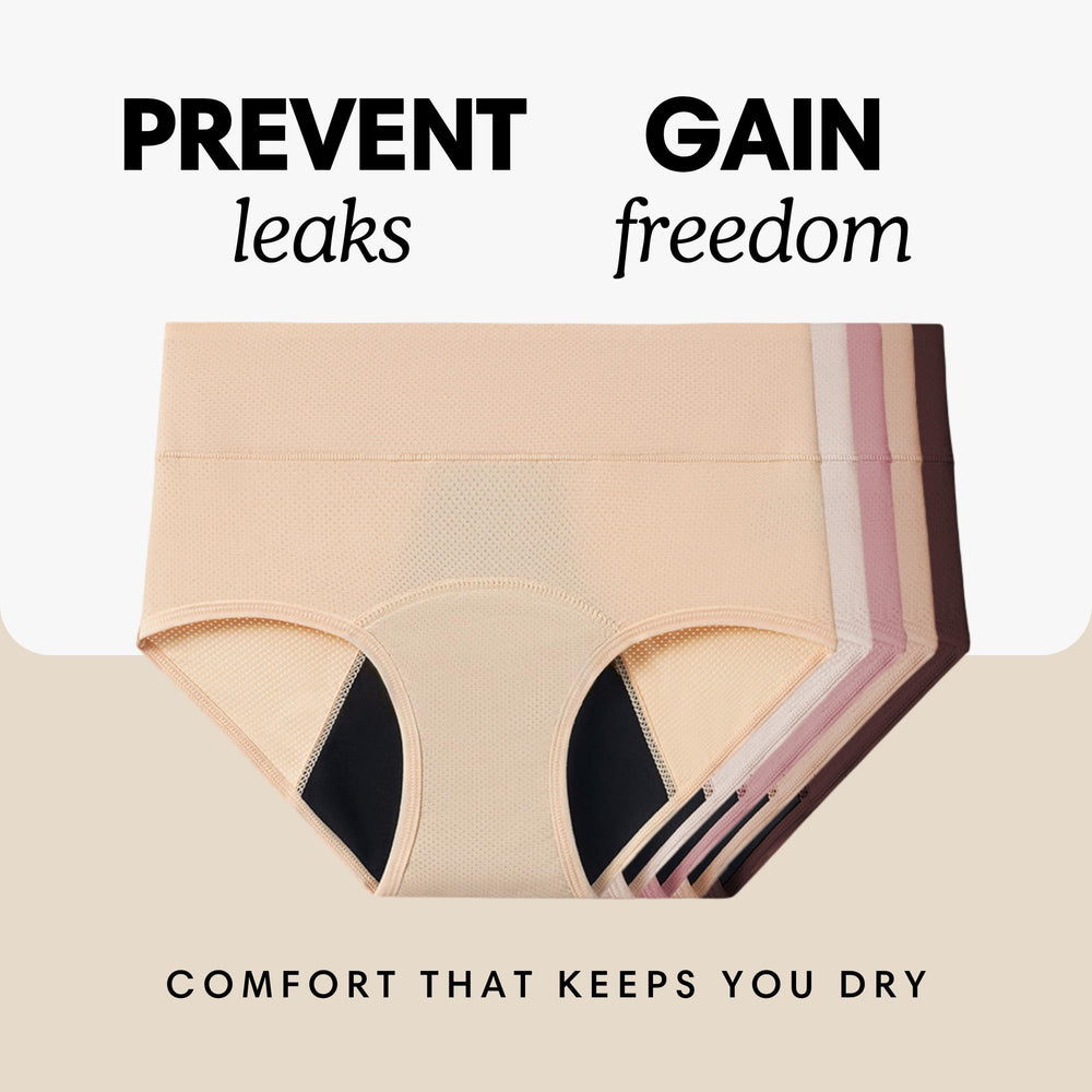 Everdries machine-washable panties simplify laundry and reduce waste.