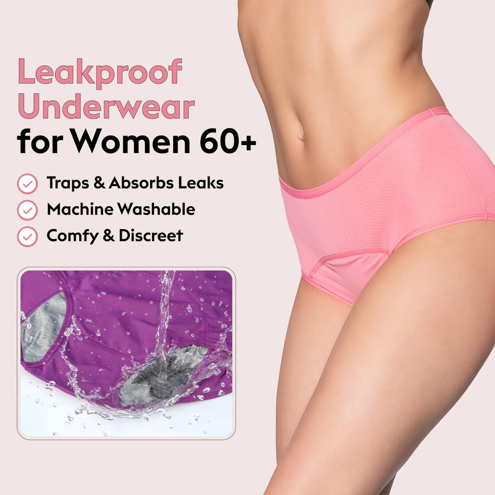 Everdries women's incontinence underwear shows discreet design under clothes for slim, comfortable wear.