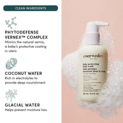Ceramides, squalane, and seaberry in Evereden nourish delicate skin.